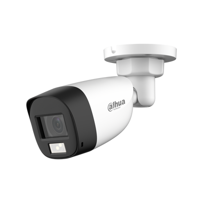 Cámara bala HDCVI de 5MP con luz dual inteligente y enfoque fijo